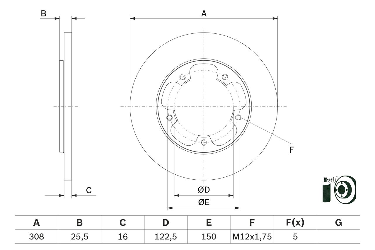 BOSCH 0 986 479 F44 - Bremsscheibe