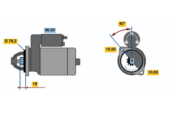 BOSCH 0 001 107 062 - Starter