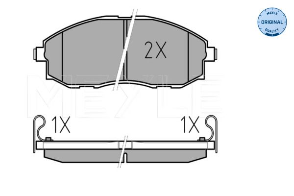 MEYLE 025 235 3617/W - Bremsbelagsatz, Scheibenbremse