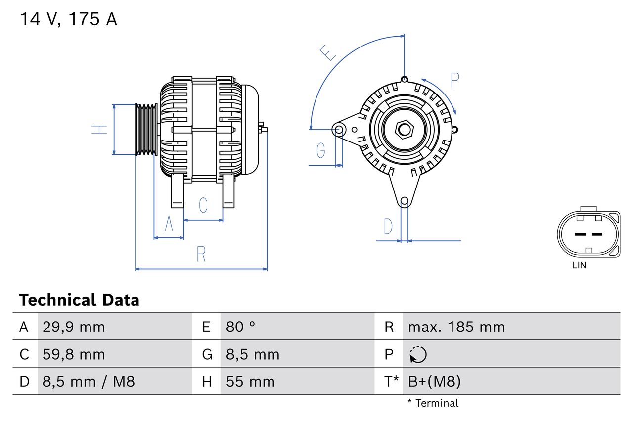 BOSCH 0 986 081 800 - Generator