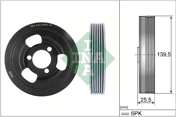 Schaeffler INA 544 0096 10 - Riemenscheibe, Kurbelwelle