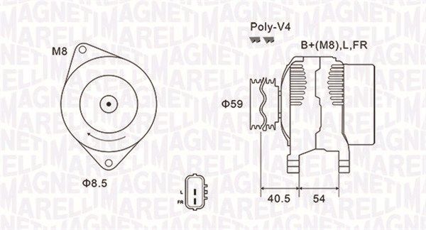 MAGNETI MARELLI 063731927010 - Generator