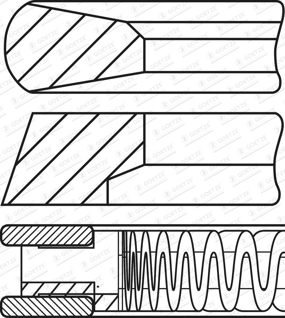 GOETZE ENGINE 08-451200-00 - Kolbenringsatz