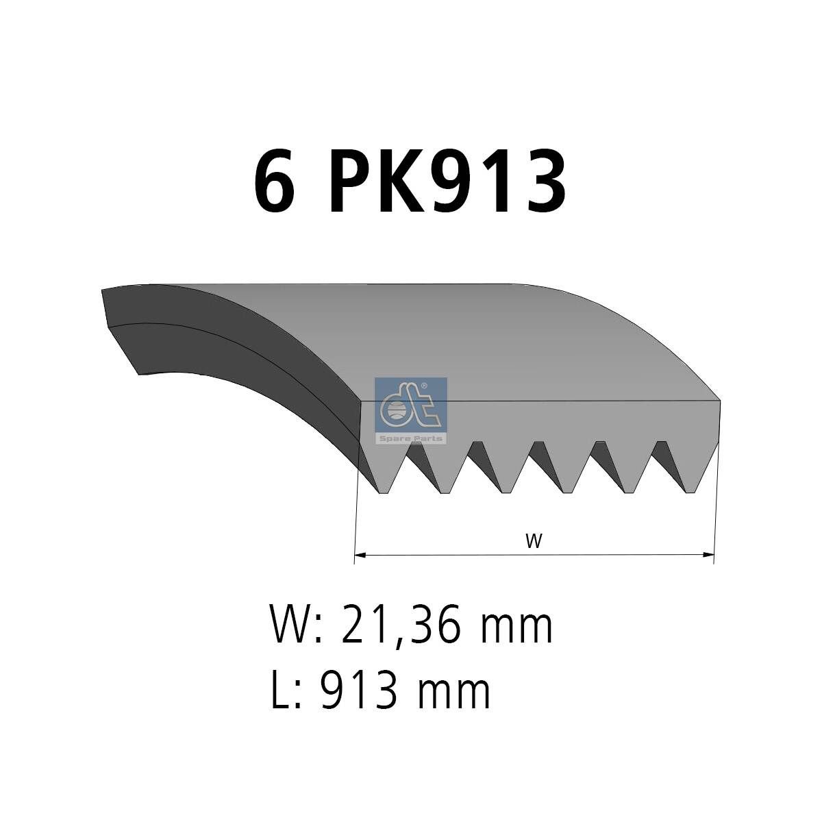 DT Spare Parts 12.15418 - Keilrippenriemen