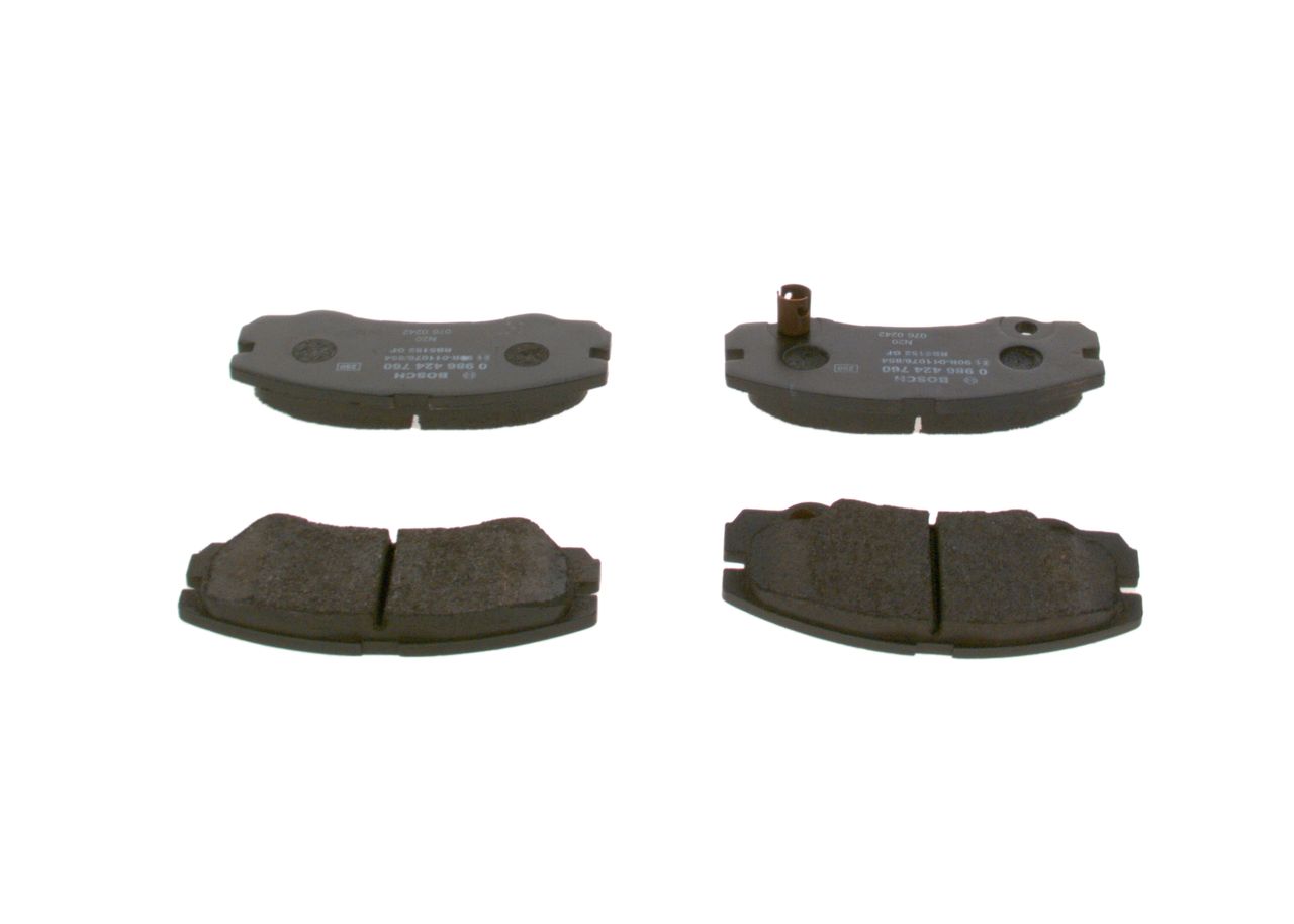 BOSCH 0 986 424 760 - Bremsbelagsatz, Scheibenbremse