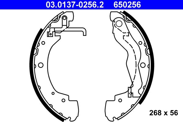 ATE 03.0137-0256.2 - Bremsbackensatz