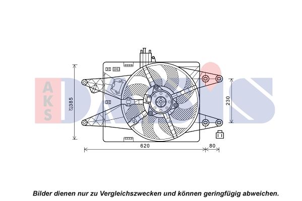AKS DASIS 088151N - Lüfter, Motorkühlung