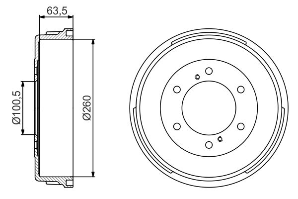 BOSCH 0 986 477 223 - Bremstrommel