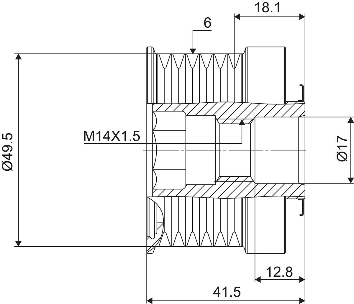 VALEO 588054 - Generatorfreilauf
