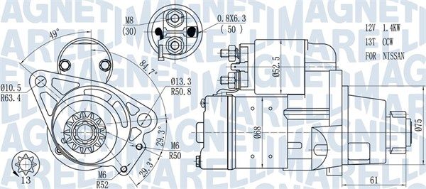 MAGNETI MARELLI 063721306010 - Starter