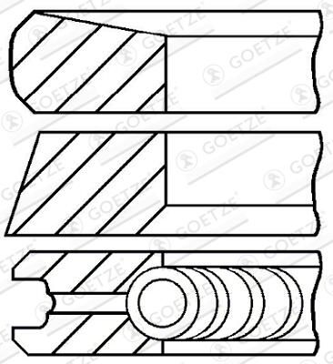 GOETZE ENGINE 08-422000-00 - Kolbenringsatz