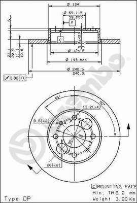 BREMBO 08.4917.20 - Bremsscheibe
