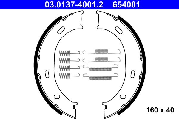 ATE 03.0137-4001.2 - Bremsbackensatz, Feststellbremse