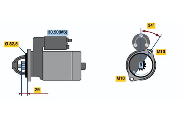 BOSCH 0 001 107 403 - Starter