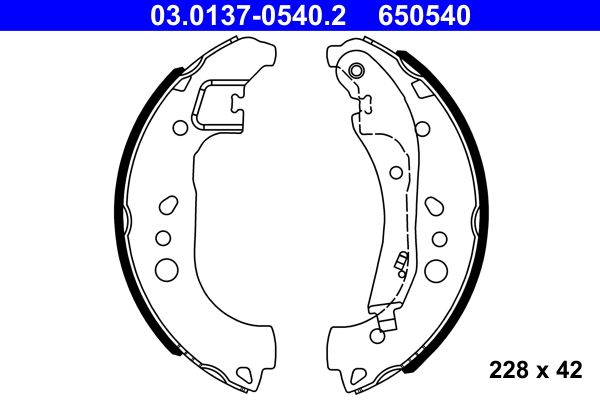 ATE 03.0137-0540.2 - Bremsbackensatz