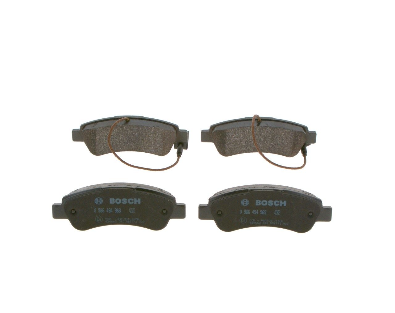 BOSCH 0 986 494 969 - Bremsbelagsatz, Scheibenbremse