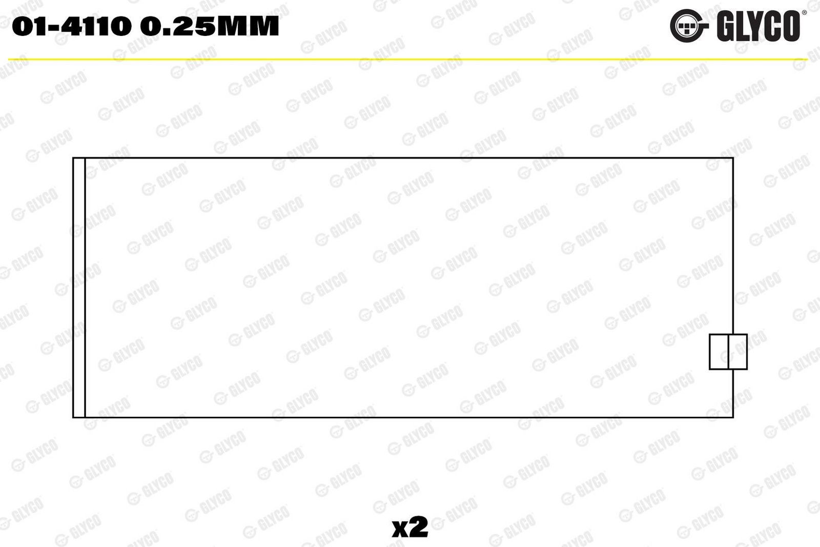 GLYCO 01-4110 0.25mm - Pleuellagerschale