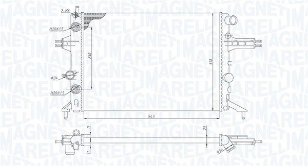 MAGNETI MARELLI 350213192800 - Kühler, Motorkühlung