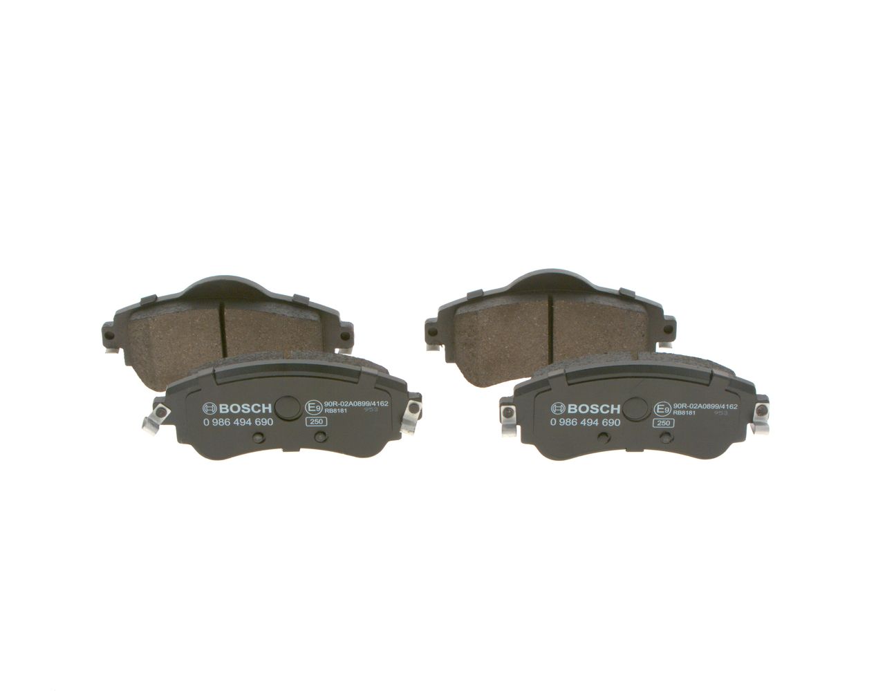 BOSCH 0 986 494 690 - Bremsbelagsatz, Scheibenbremse