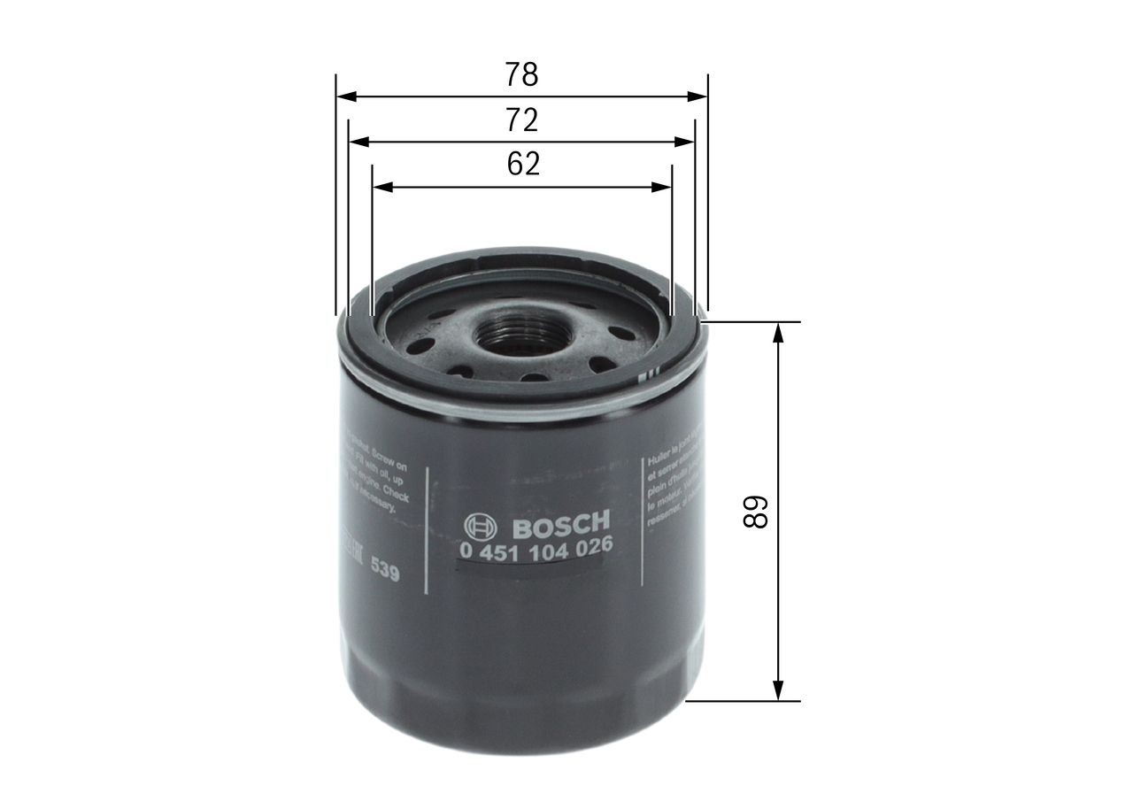 BOSCH 0 451 104 026 - Ölfilter