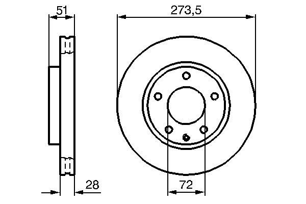 BOSCH 0 986 479 016 - Bremsscheibe