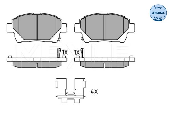 MEYLE 025 235 1015/W - Bremsbelagsatz, Scheibenbremse