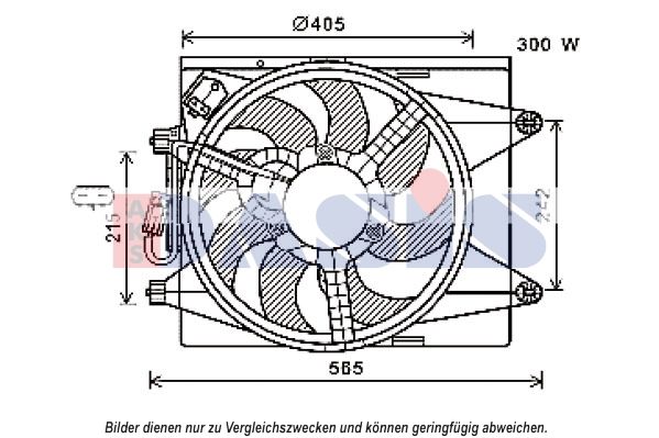 AKS DASIS 018014N - Lüfter, Motorkühlung