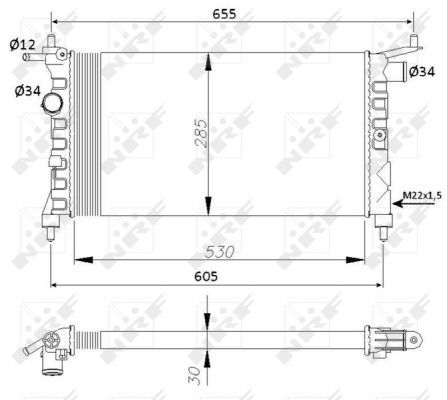 NRF 50551 - Kühler, Motorkühlung