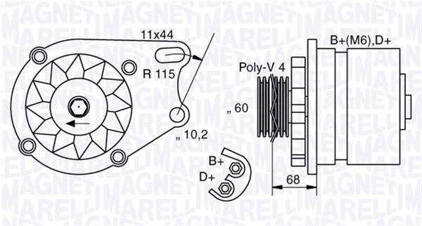 MAGNETI MARELLI 063321761010 - Generator