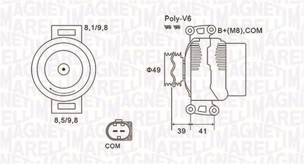 MAGNETI MARELLI 063731953010 - Generator
