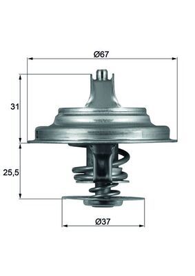 MAHLE TX 25 87D - Thermostat, Kühlmittel