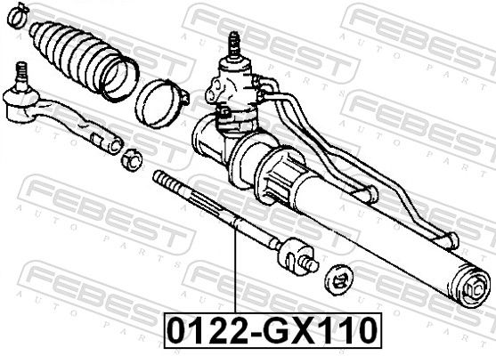 FEBEST 0122-GX110 - Axialgelenk, Spurstange