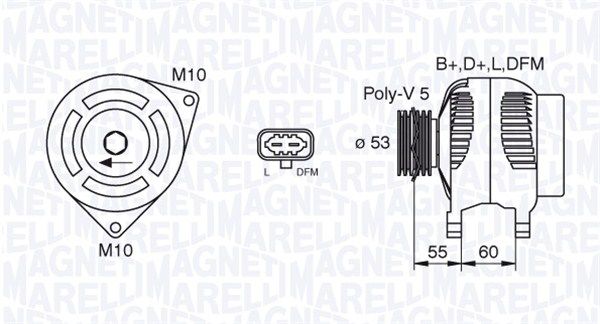 MAGNETI MARELLI 063377496010 - Generator
