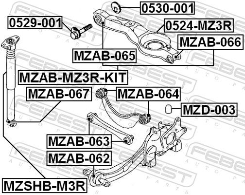 FEBEST 0524-MZ3R - Lenker, Radaufhängung