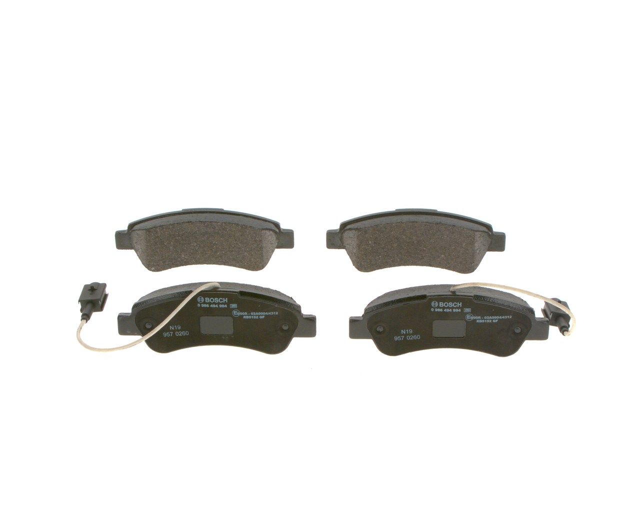 BOSCH 0 986 494 994 - Bremsbelagsatz, Scheibenbremse