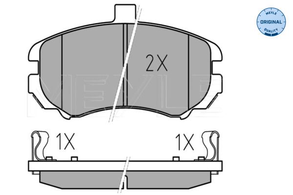 MEYLE 025 243 6917/W - Bremsbelagsatz, Scheibenbremse