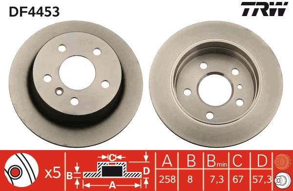 TRW DF4453 - Bremsscheibe