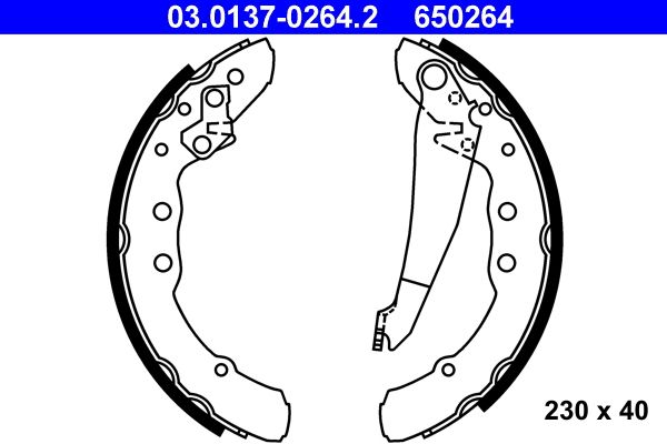 ATE 03.0137-0264.2 - Bremsbackensatz