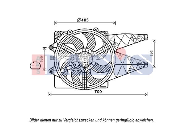 AKS DASIS 088105N - Lüfter, Motorkühlung