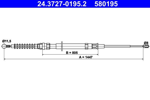 ATE 24.3727-0195.2 - Seilzug, Feststellbremse