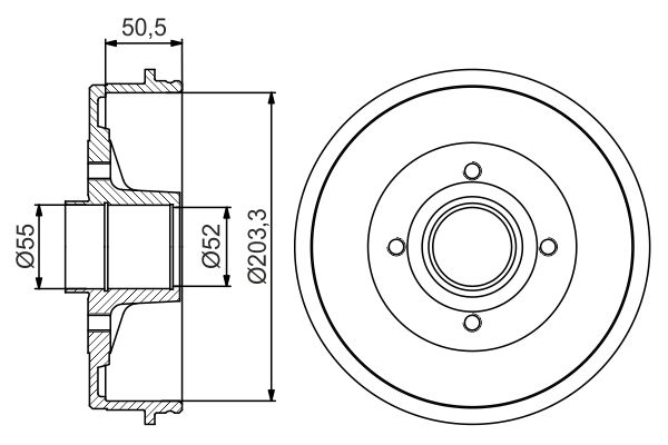 BOSCH 0 986 477 254 - Bremstrommel