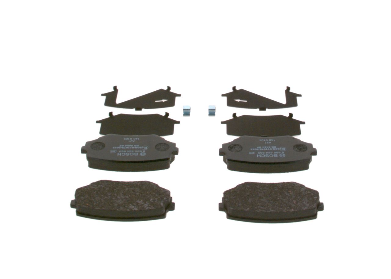 BOSCH 0 986 424 658 - Bremsbelagsatz, Scheibenbremse