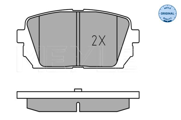 MEYLE 025 244 9116/W - Bremsbelagsatz, Scheibenbremse