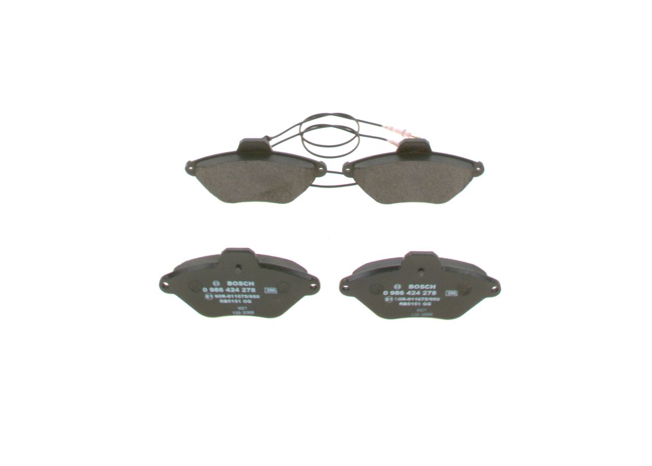 BOSCH 0 986 424 278 - Bremsbelagsatz, Scheibenbremse