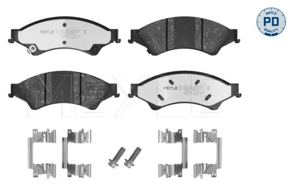 MEYLE 025 256 3216/PD - Bremsbelagsatz, Scheibenbremse