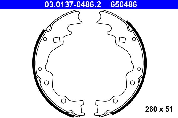 ATE 03.0137-0486.2 - Bremsbackensatz