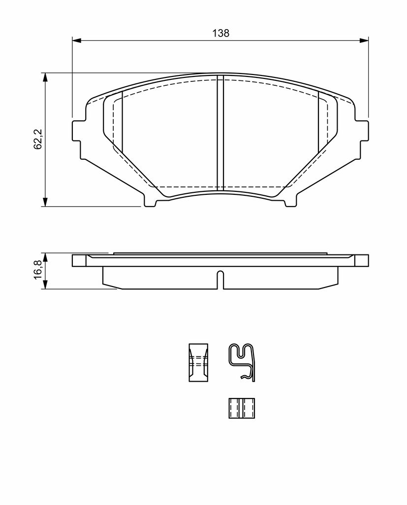 BOSCH 0 986 494 220 - Bremsbelagsatz, Scheibenbremse