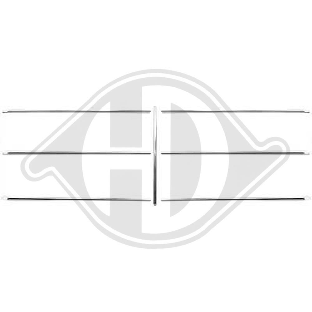 DIEDERICHS 1613042 - Zier-/Schutzleistensatz, Kühlergitter