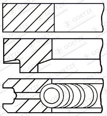 GOETZE ENGINE 08-146100-00 - Kolbenringsatz