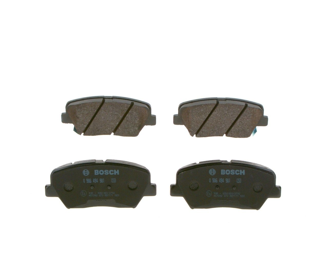 BOSCH 0 986 494 981 - Bremsbelagsatz, Scheibenbremse